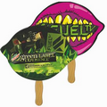 Lemon/Lime Digital Sandwiched Fan w/ Wood Stick